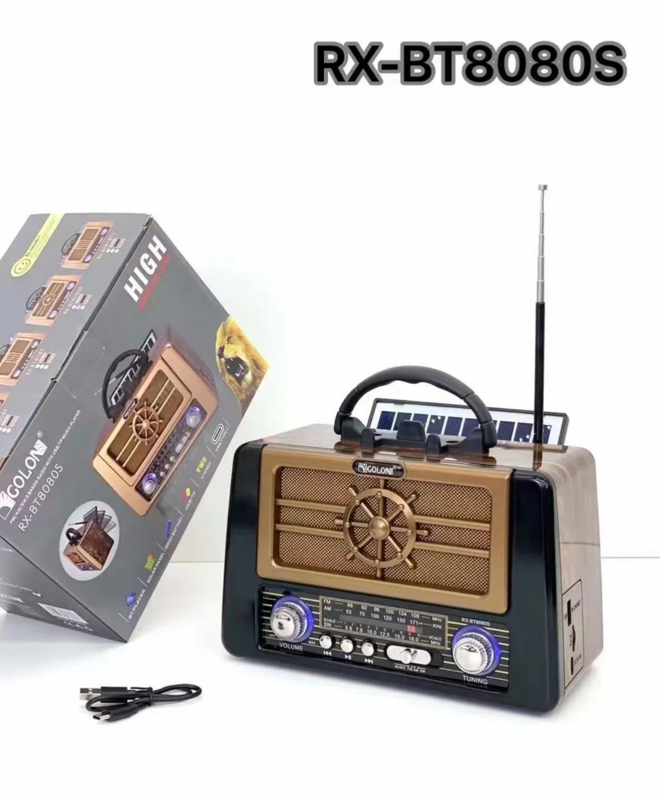 Retro Radio Solarni RX-BT8080S