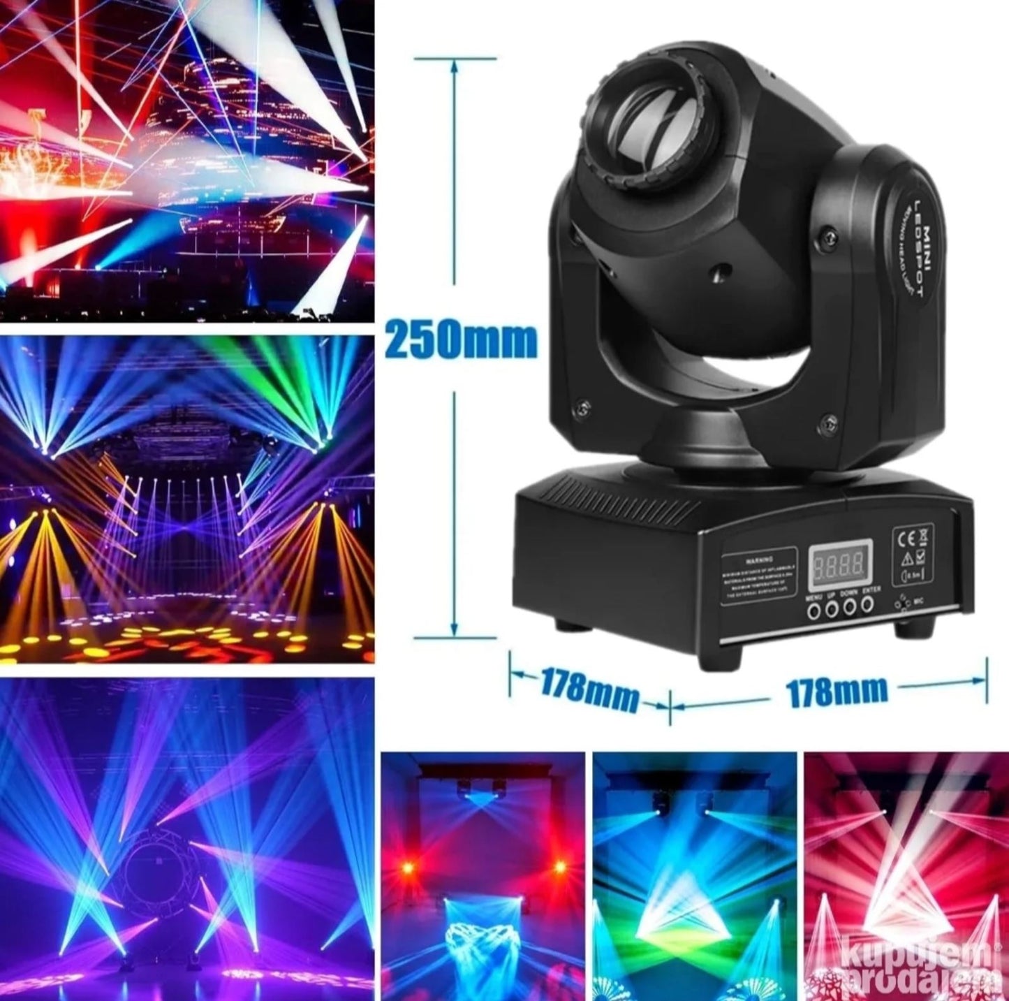 Mini pokretna glava sa LED efektima...