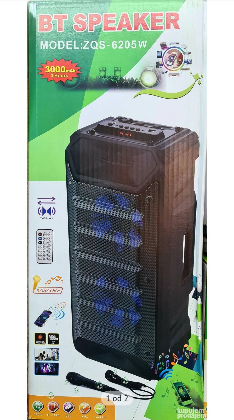 Zvucnik - Bluetooth zvucnik karaoka ZQS-6205W...