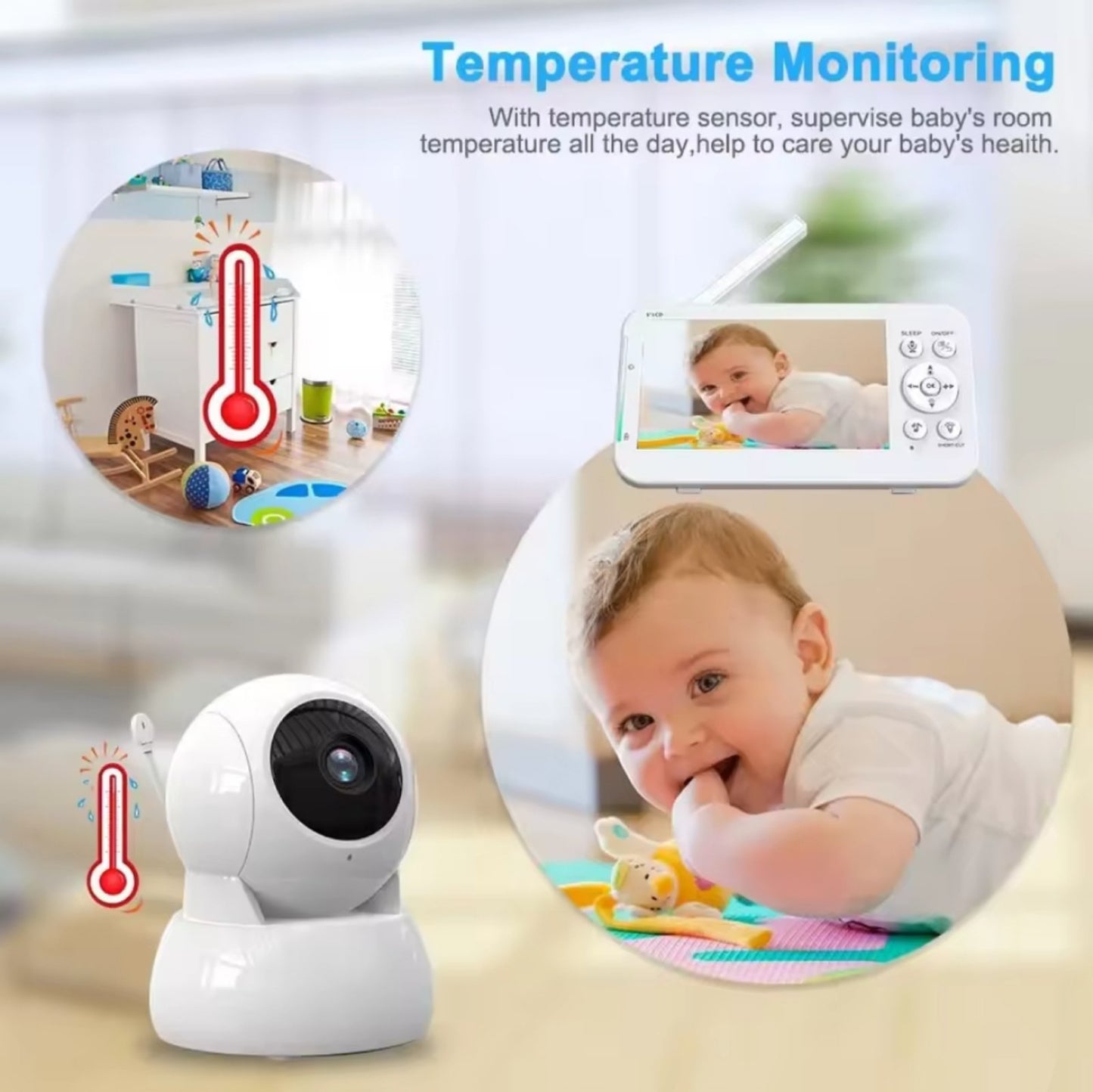 Bebi Monitor Bebi Alarm sa kamerom 5inca monitor...