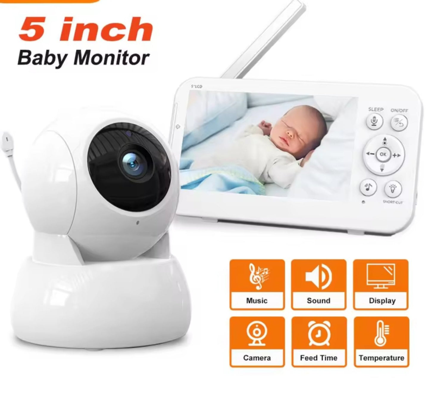 Bebi Monitor Bebi Alarm sa kamerom 5inca monitor...