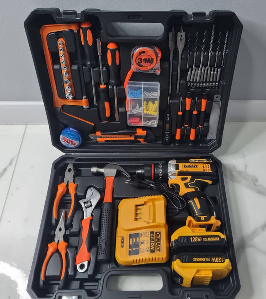 DeWALT aku srafilica-busilica-cekic 128V+pribor+2 baterije...