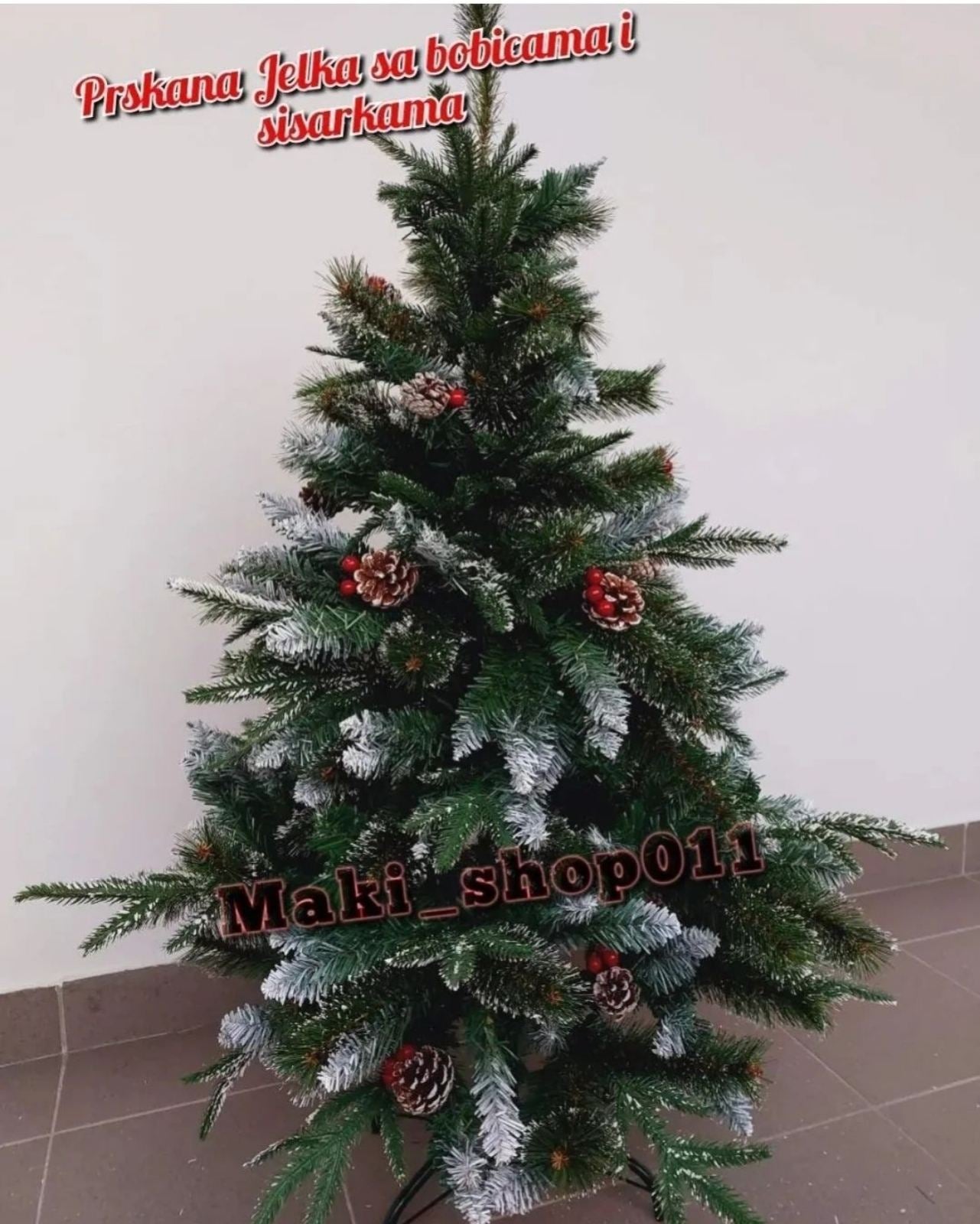 🎄Jelka Novogodišnja Bor prskana 120cm,150cm,180cm,210cm,240cm🎄