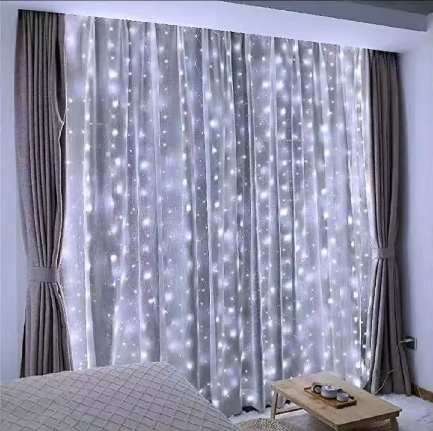 LED zavesa novogodisnja 3 x 2 metara Bela