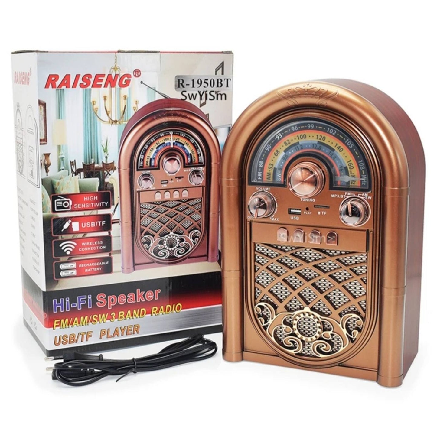 Retro bluetooth radio FM stereo...