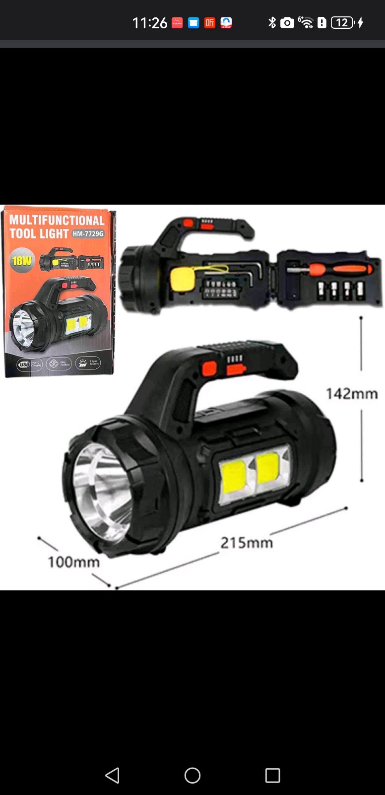 Multifunkcionalna LED lampa sa priborom...