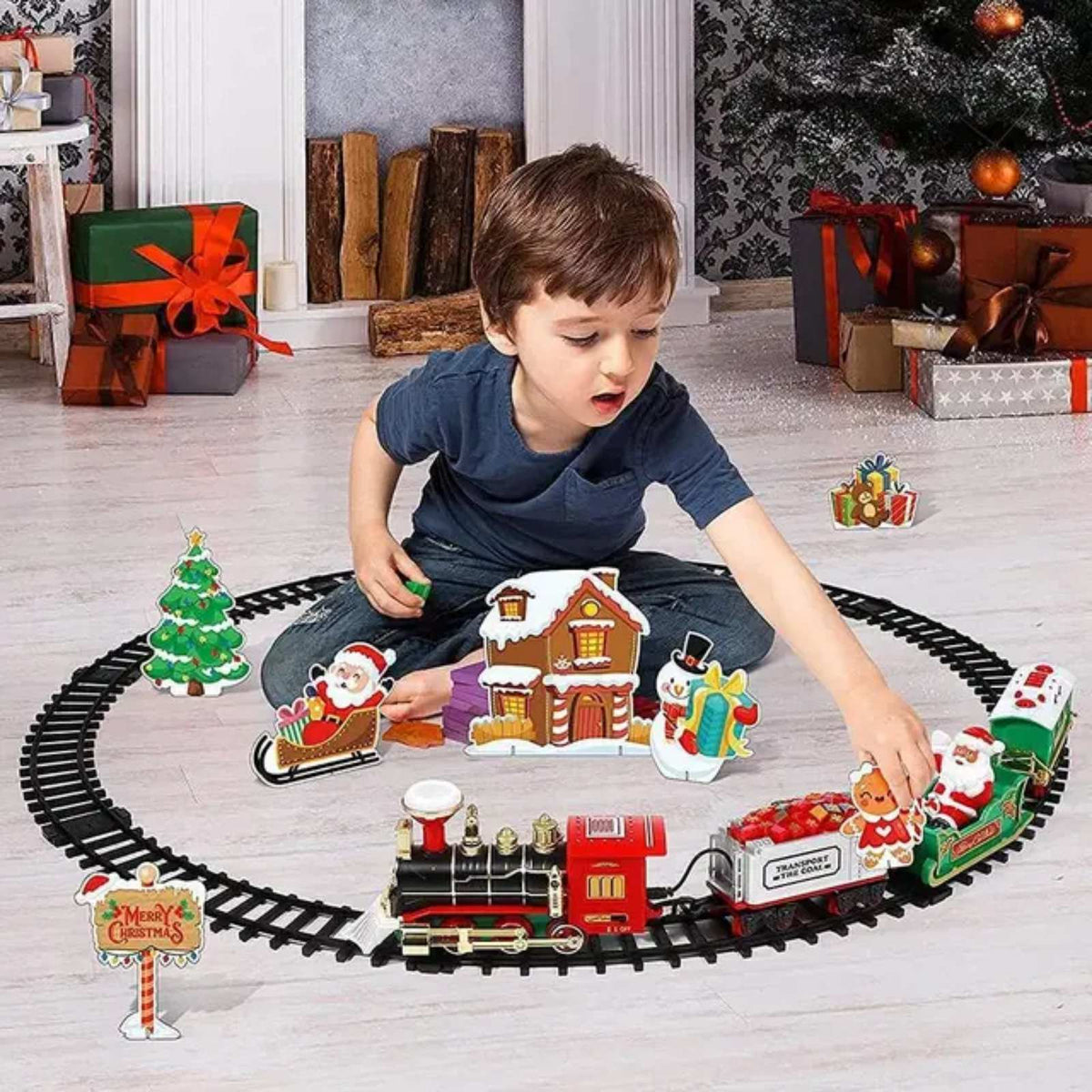 Novogodisnji vozic oko jelke...