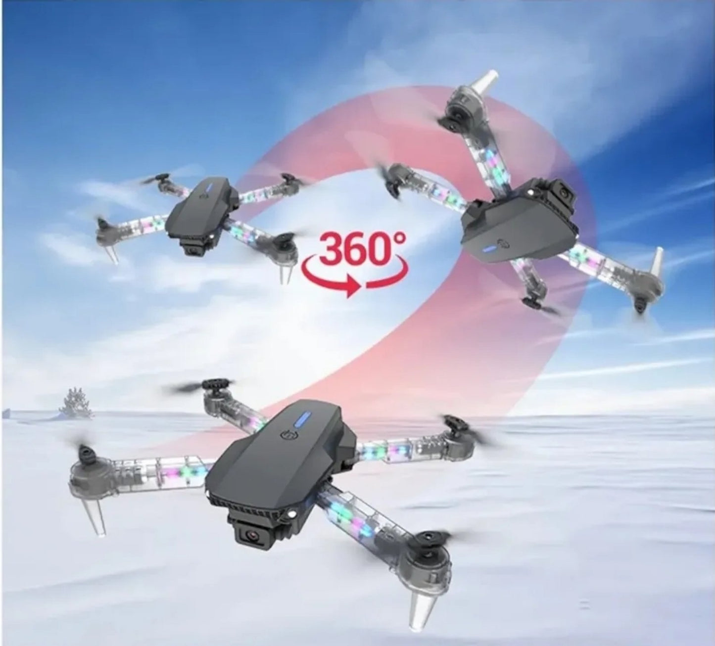 Dron sa LED svetlima E88...