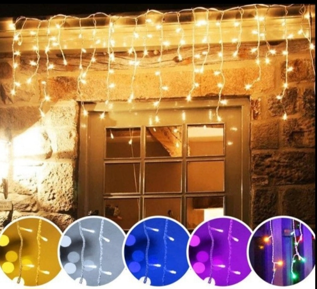 🎄LED Novogodisnje lampice 50m i 100m, LED zavese 9m, 3x3m, 3x2m, 4x2m, 6x2m ( Bele, Toplo bele RGB )🎄