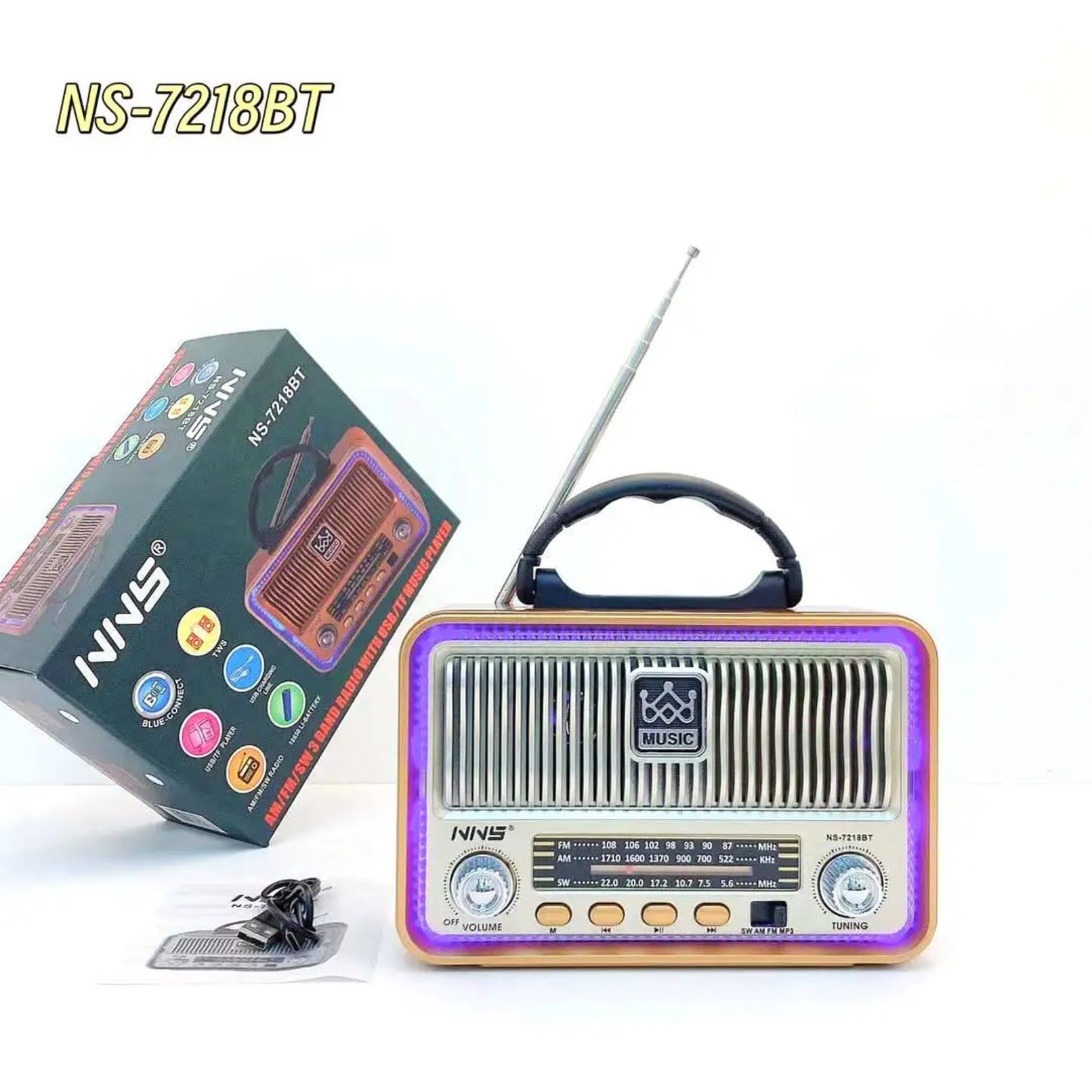 Radio Retro bluetooth NS-7218BT...