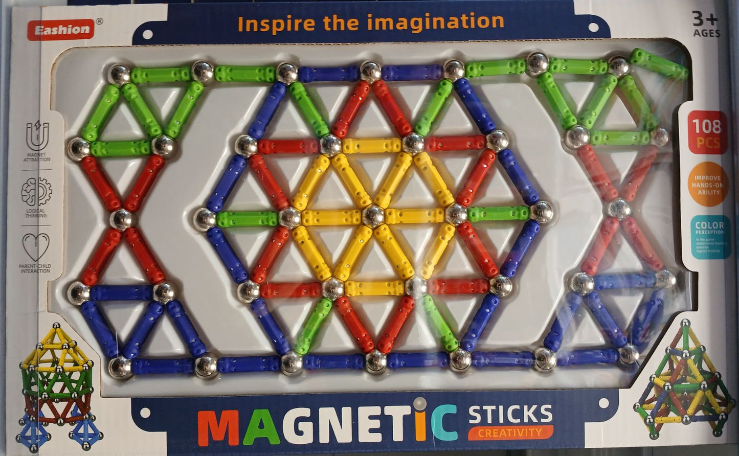 Magnetni stapici i kuglice od 108 delova...