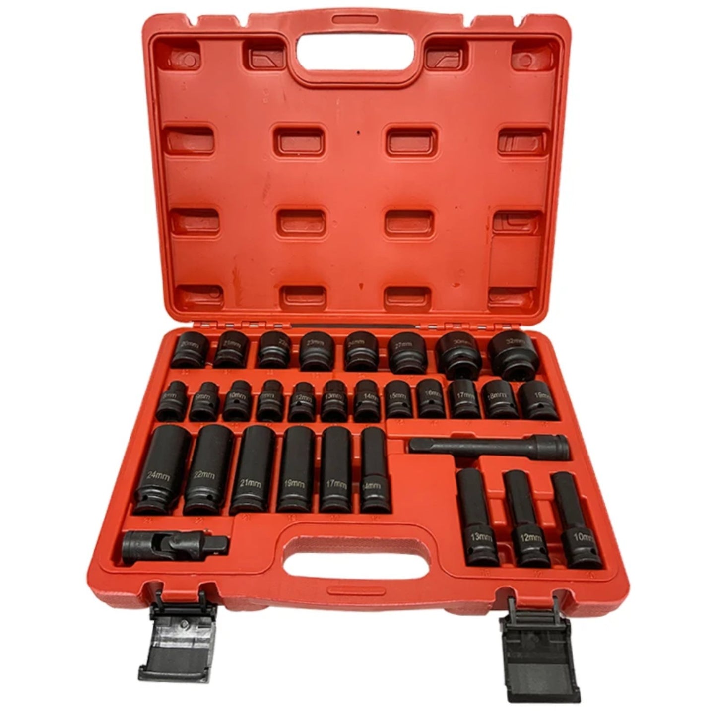 Set udarnih nasadnih gedora u koferu 1/2" od 32 dela...