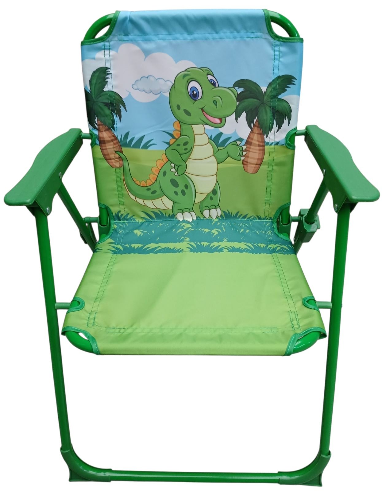 Decija stolica na rasklapanje sa motivom Dinosaurusa - zelena...
