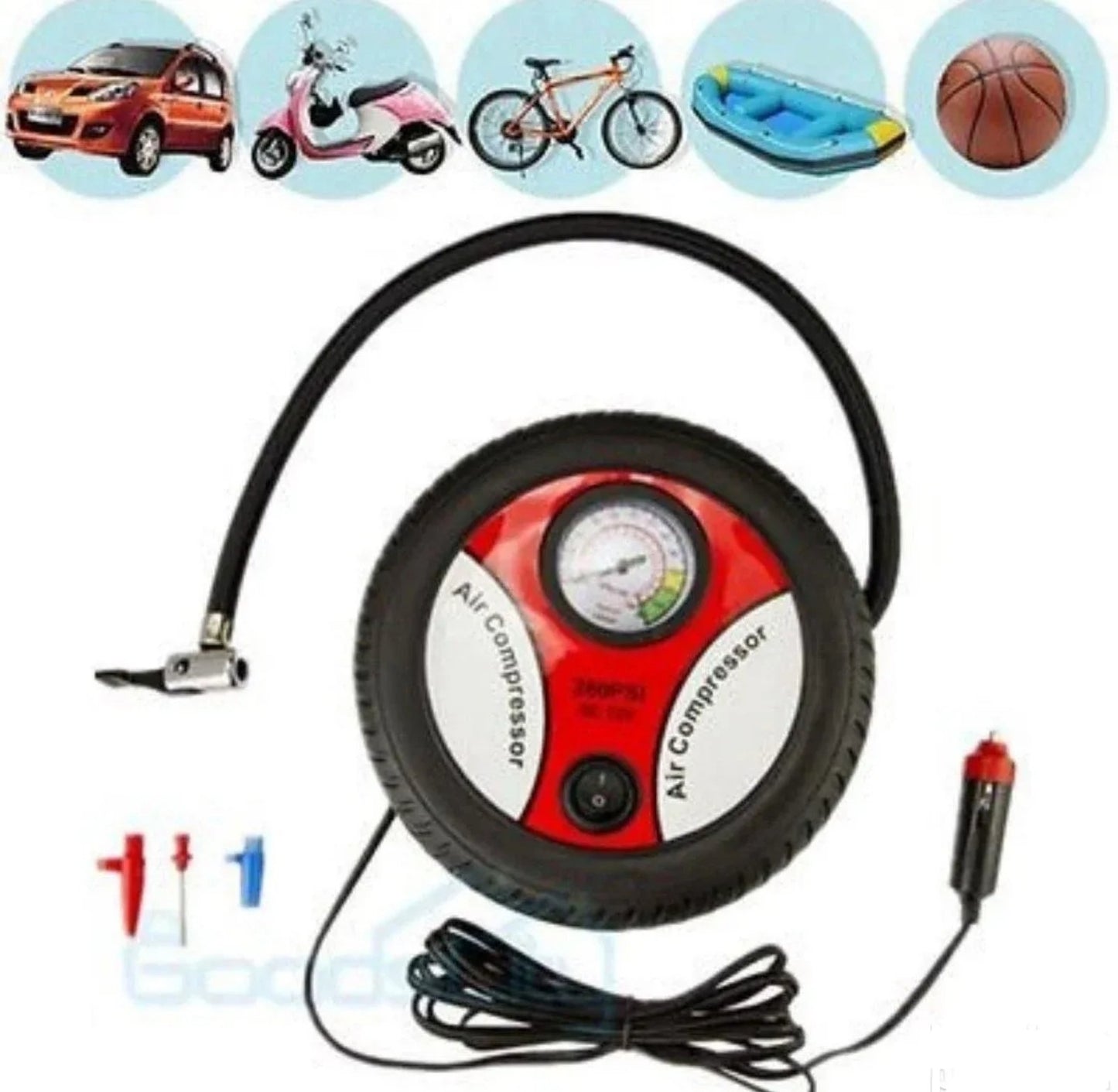 Mini kompresor za auto u obliku tocka...