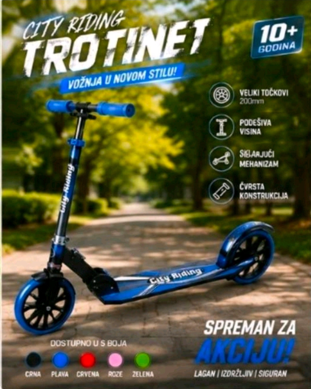 Trotinet City Riding Scooter...