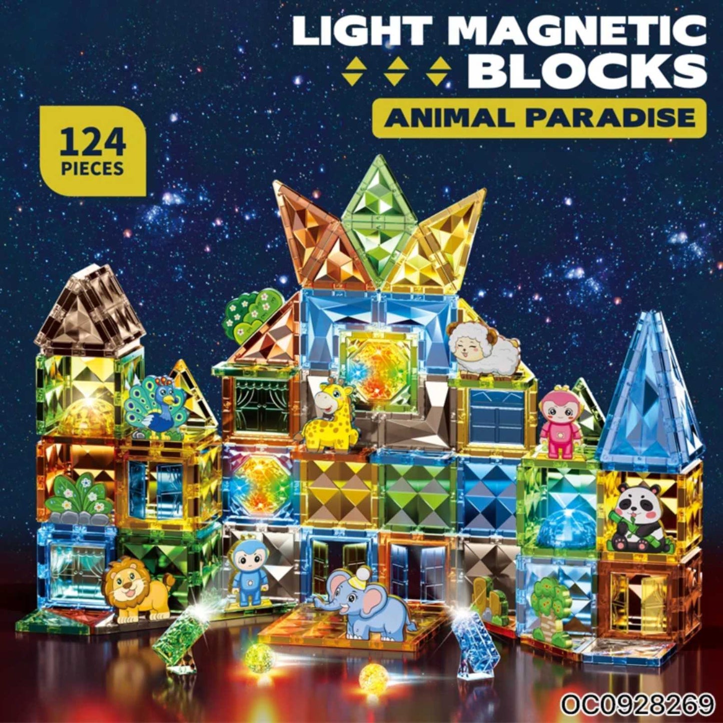 Svetlece Magnetne kocke 124 dela...