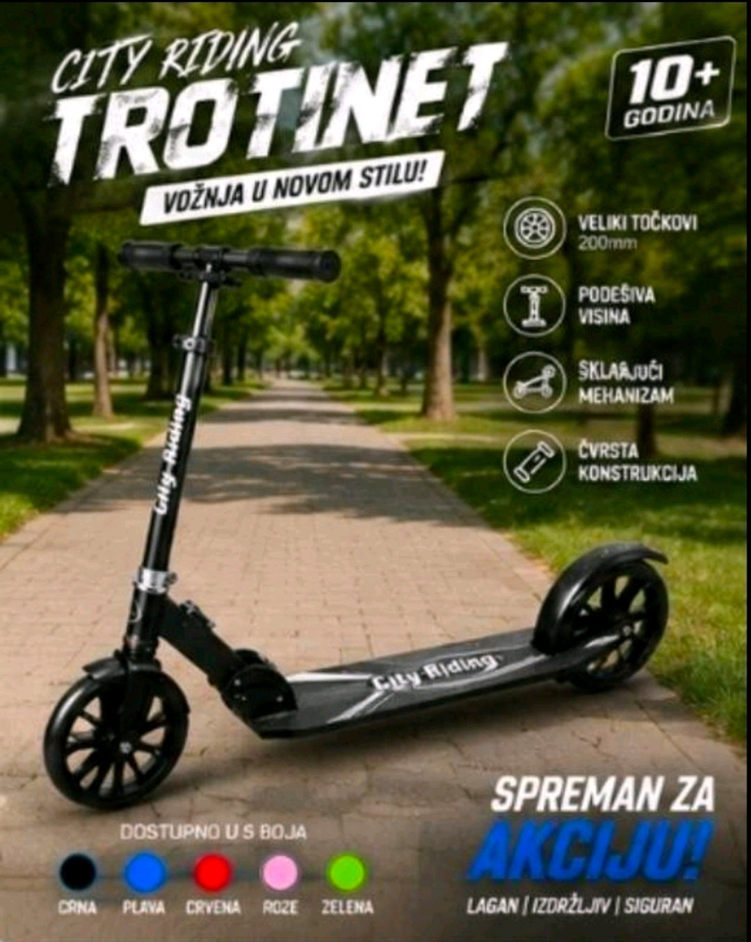 Trotinet City Riding Scooter...