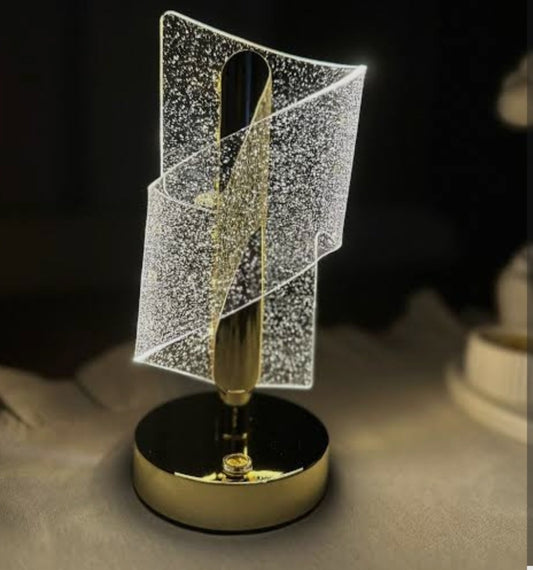 Kristalna Spiralna Stona Lampa...