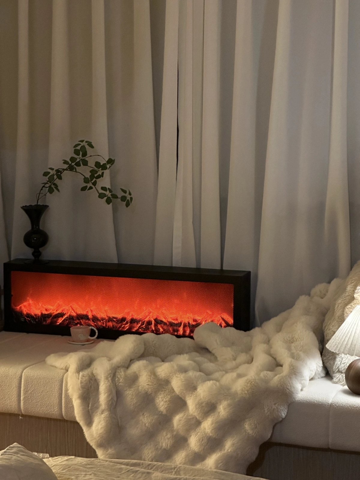 Led Kamin - dekorativna imitacija kamina 60x15x25...