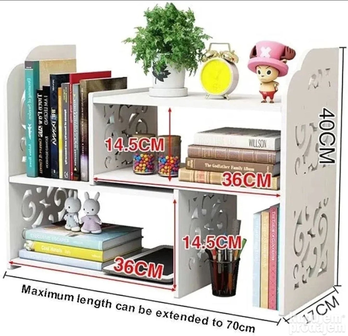 Stona polica za knjige - multifunkciona...