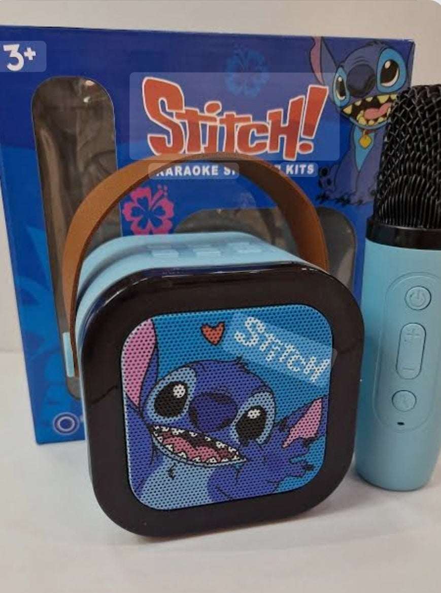 Deciji bluetooth zvucnik karaoka Stich sa 1 ili 2 mikrofona...