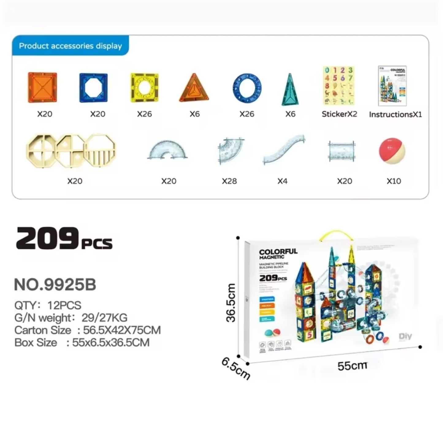 Magnetne kocke - set od 209 delova...