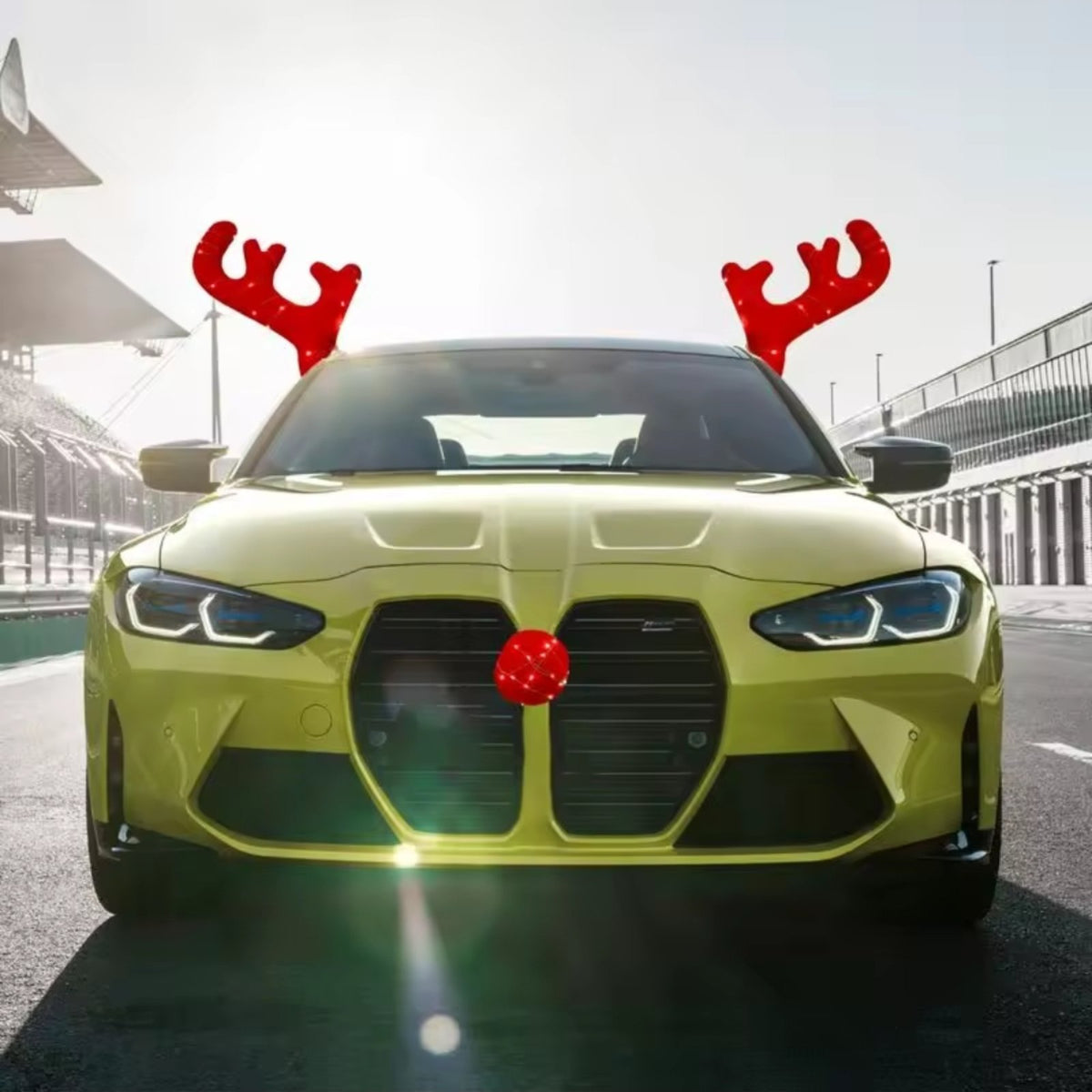 Irvas rogovi za auto - svetleca dekoracija 2 kom...