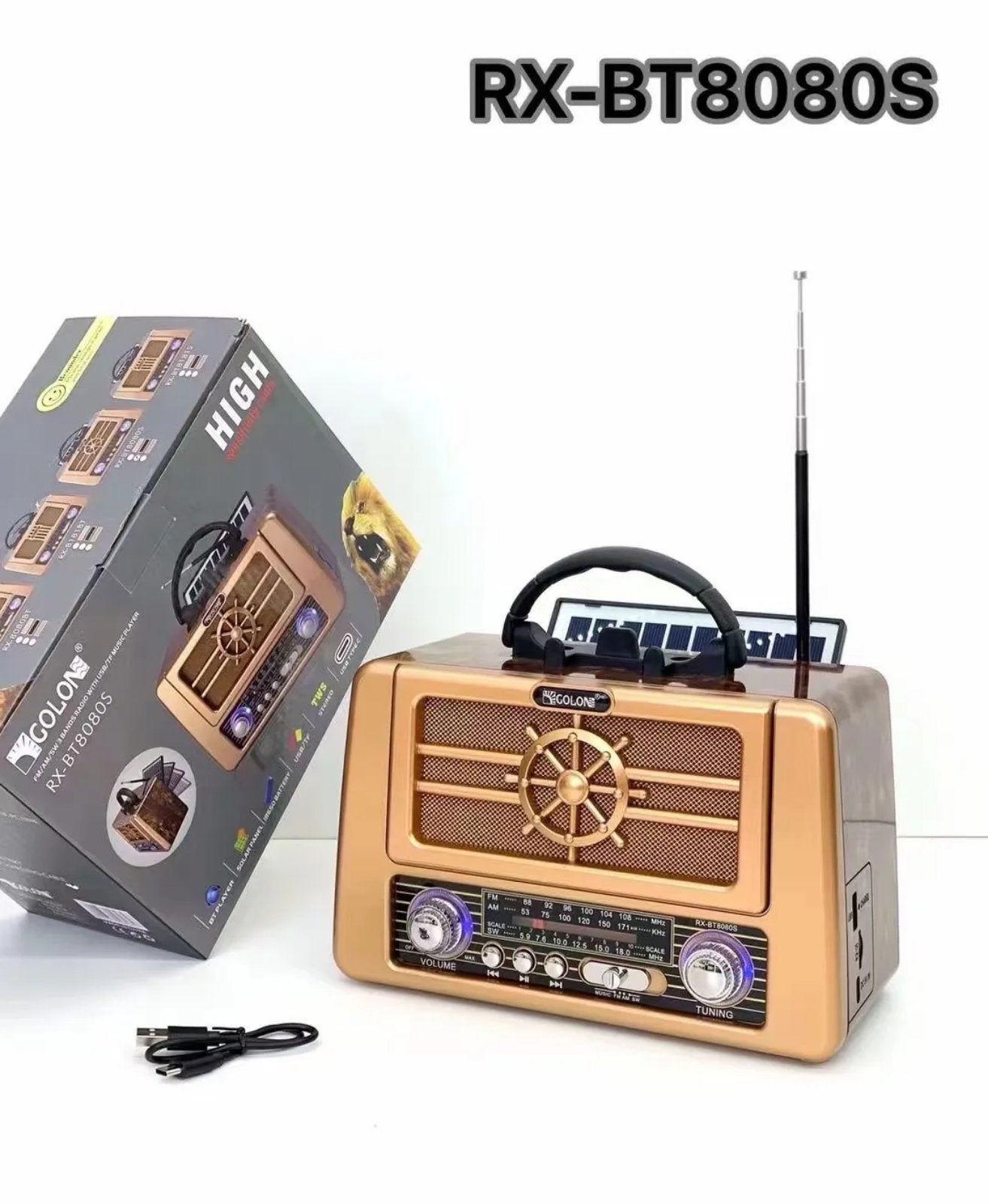 Retro Radio Solarni RX-BT8080S